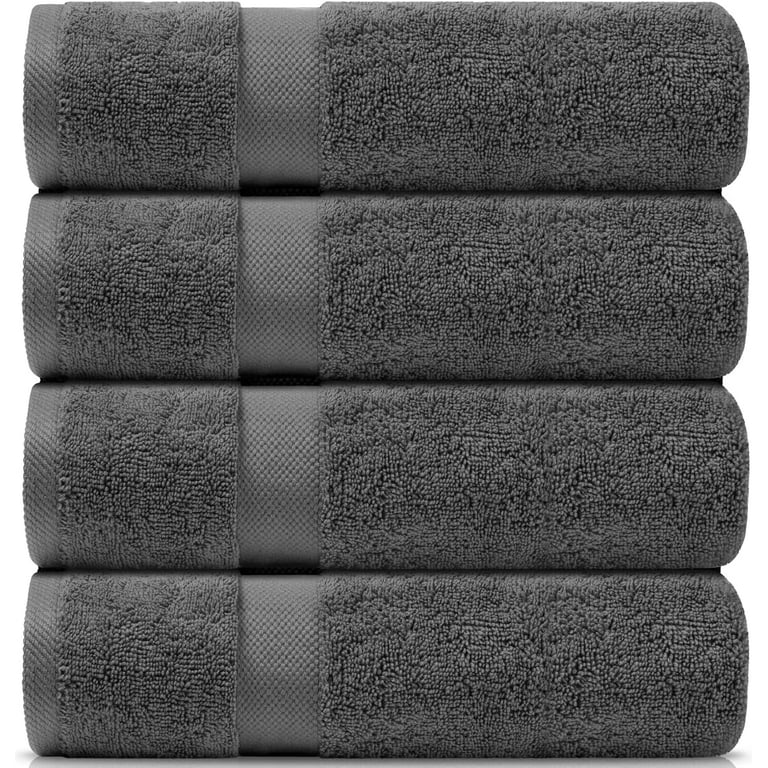 Wealuxe White Bath Towels 27x54 Inch, Cotton Towel Set for Bathroom, Hotel,  Gym, Spa, Soft Extra Absorbent Quick Dry 4 Pack