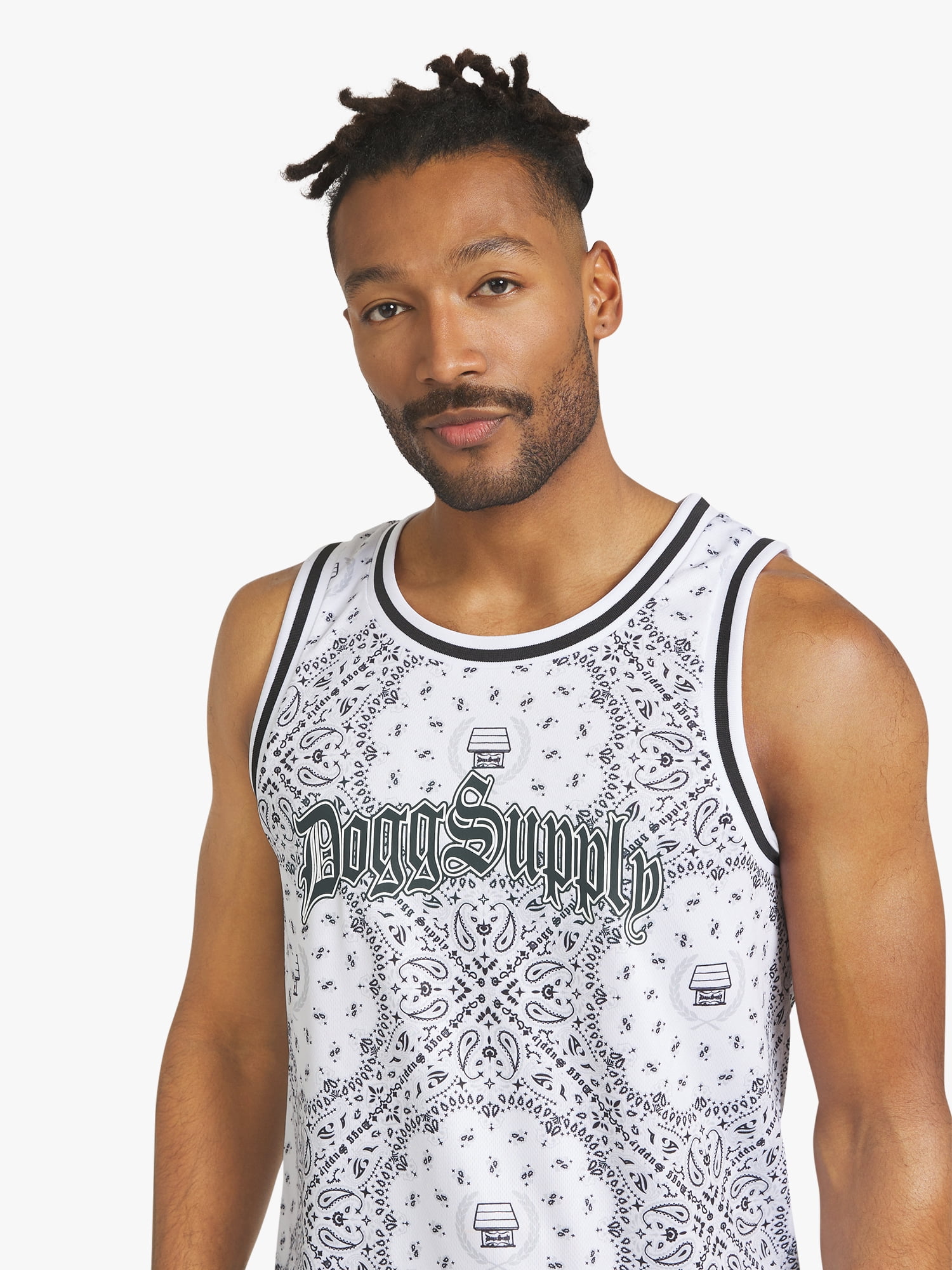 Dogg Supply by Snoop Dogg Big Men's Bandana Print Mesh Tank, Sizes 4XL - 5XL