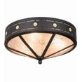 thumbnail image 5 of Meyda Tiffany 159465 Craftsman Target 4 Light 24" Wide Flush Mount Ceiling Fixture - Black, 5 of 7