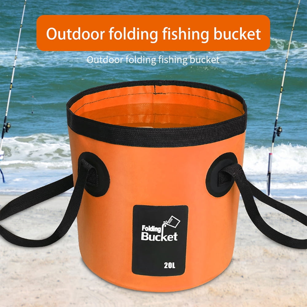 HANDING Fishing Bucket Portable 5L/10L Fishing Water Pail for Camping  Traveling Hiking Fishing Boating Fish