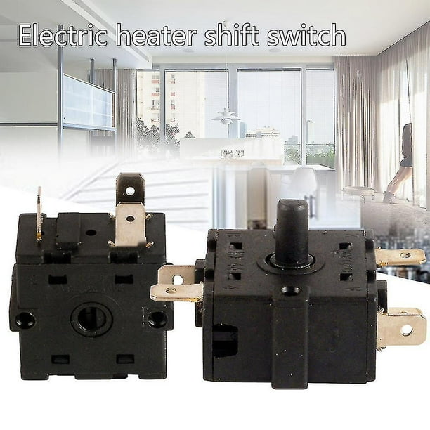 Interrupteur Rotatif 3 Positions 250V Chauffage électrique De Pièce, 3 Broches, 5 Broches Pièce Rechange Chauffage D'appoint Interrupteur Rotatif 3 Positions 250V Chauffage électrique De Pièce, 3 Broches, 5 Broches Pièce Rechange Chauffage D'appoint