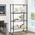 thumbnail image 5 of XF XINFENG 4-Tier Storage Shelves Organizer with Wheels NSF Wire Shelving Rack Adjustable Metal Shelves for Pantry Kitchen (36" L x 14" W x 62" H,Black), 5 of 8