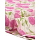 thumbnail image 5 of Vestido de Pascua de Talla Grande para Mujeres Agnes Orinda, Verano, Escote Corazón, Manga Corta Abullonada, Midi Floral, 3X Rosa Fucsia, 5 of 6
