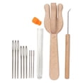 thumbnail image 1 of Outils de Tricotage à Perles Réglables, Fourchette à Tricoter, Manche et 9 Grandes Fourchettes à Il, 1 of 3