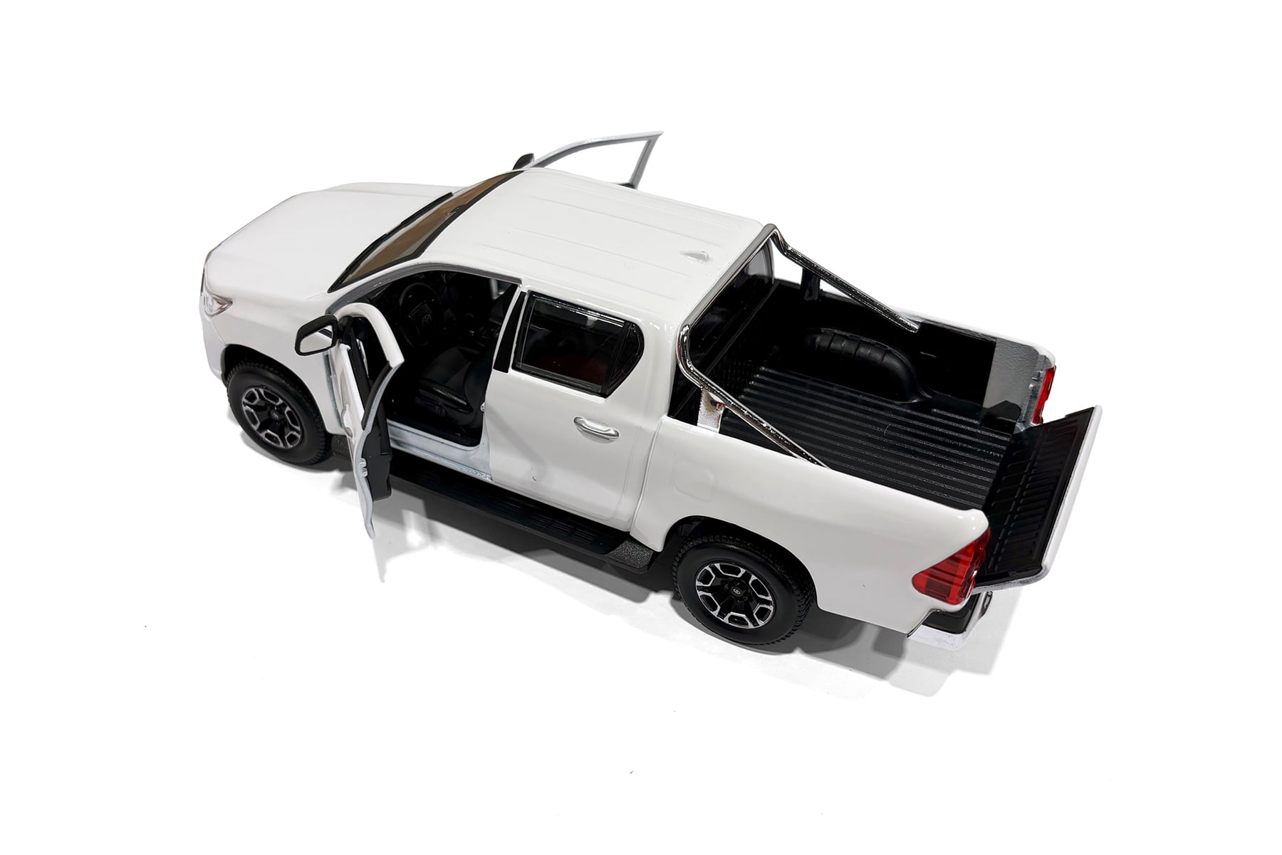 Toyota Hilux Double Cab Pickup Truck, White - Showcasts 37920 - 1/27 Scale Diecast Model Car