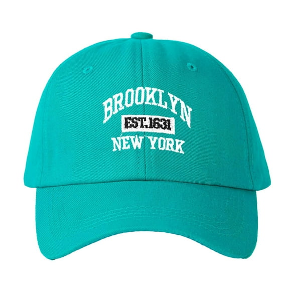 MIASHUI Unisex Distressed Embroidery Baseball Cap Adjustable USA City Washed Hat for Men and Women Mint Green,One Size