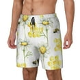 thumbnail image 2 of Haiem Sweet Honey Men'S Quick-Dry Swim Trunks: Comfortable Beach Shorts With Mesh Lining And Pockets - Ideal For Swimming And Sunbathing 3x-Large, 2 of 9