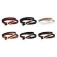 thumbnail image 3 of Qarigey Cinturón fino de cuero elegante para mujer, cinturón fino de PU para varios conjuntos, hebilla de Metal, nueva moda Cinturones Bronceado suave, 3 of 6