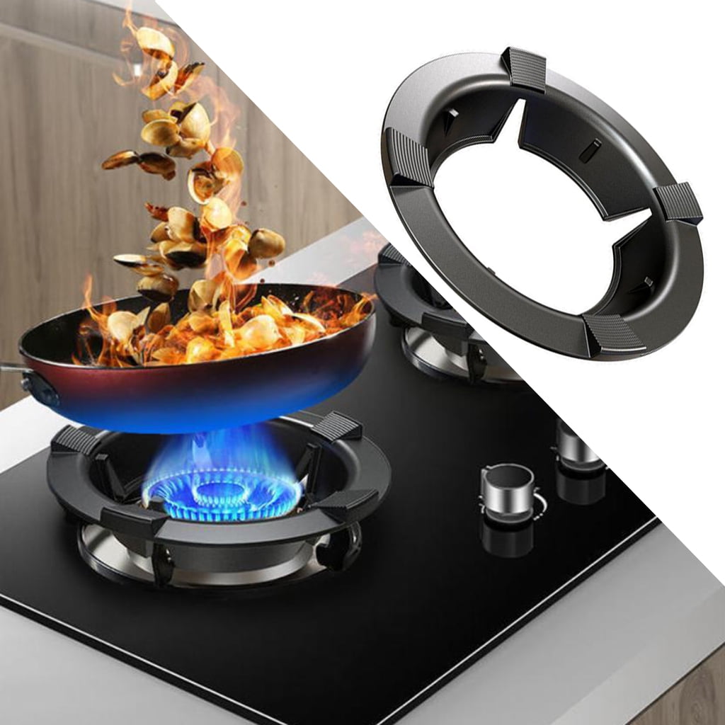 Fiocias Cast Iron Gas Stove Windproof Disk Saving Cover Windshield Bracket for Gas Hobs Style 1