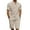 Light Khaki, variant on COOFANDY Men's 2 Pieces Linen Set Casual Henley Shirts Short Sleeve Beach Yoga Shorts Summer Pants Outfits