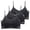 D, variant on Seamless Ultra Thin Summer Ultra-Thin Plus Size Ice Silk Comfort Bra Non-Marking Net Yarn Breathable Bra Everyday Bra Women's Seamless Sleep Bra 3pc Multicolor