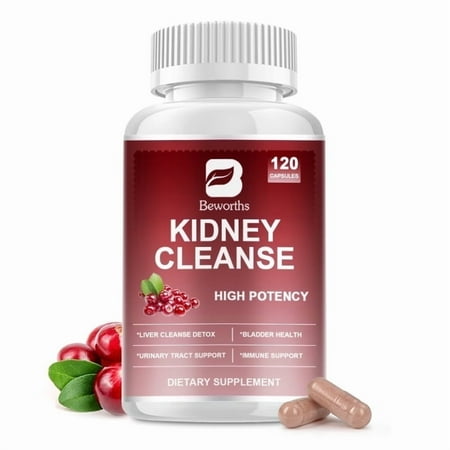Kidney Supplement – Powerful Kidney Support Formula with Cranberry Extract Helps Support Healthy Kidneys & Urinary Tract Support– 120 Vegetarian Capsules