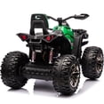 thumbnail image 3 of 800W Dirt Quad w/ Remote Control - 24V Powered Ride on ATV, Electric Powerful 4-Wheeler for Big Kids, Up to 5.5 mph, Knee Pads, Green, 3 of 9