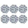 thumbnail image 2 of Pofeuu Lilies Flowers Print Leather Coasters Set of 6, Round Cups Mugs Mat Pad for Home Kitchen Heat Resistant Drink Coasters,Octagon, 2 of 7