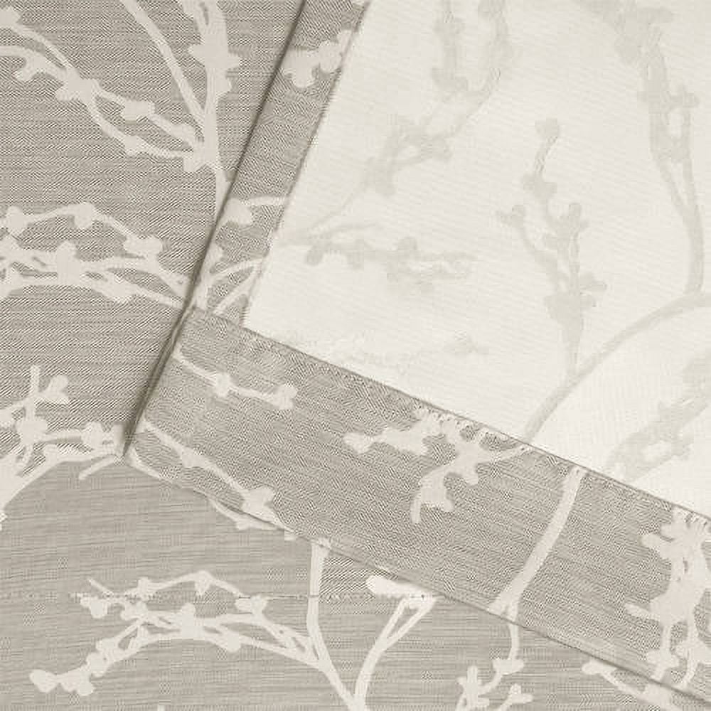 Exclusive Home Kilberry Woven Room Darkening Blackout Grommet Top Curtain Panel Pair, 52"x108", Dove Grey