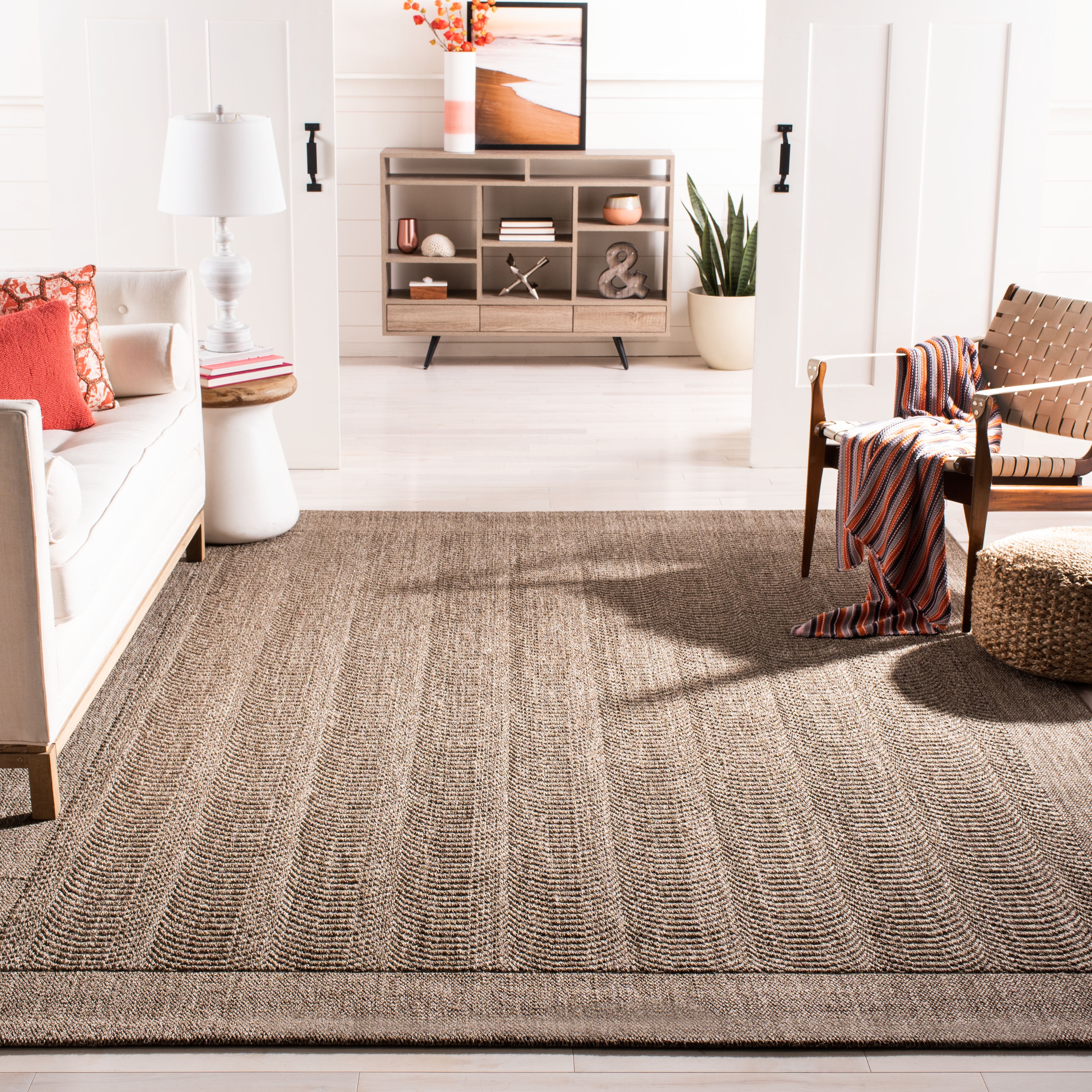 SAFAVIEH Palm Beach Candyce Geometric Area Rug, Silver, 9'6" x 13'