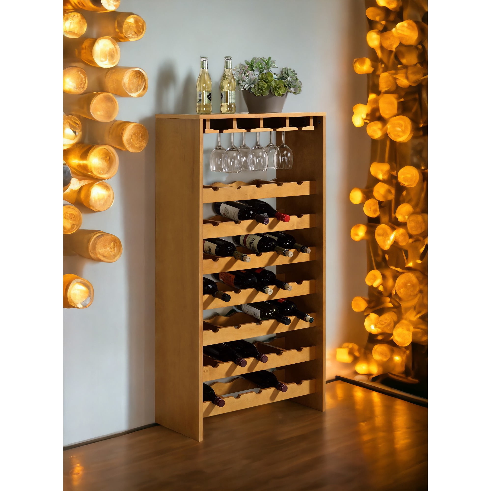 Wine Rack Oak Finish