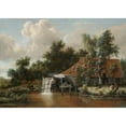 thumbnail image 3 of Meindert Hobbema 14x11 Black Modern Framed Museum Art Print Titled - A Watermill (C. 1664), 3 of 5