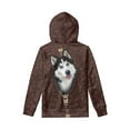 thumbnail image 2 of Xoenoiee Kids Hoodies Hooded Sweatshirt Long Sleeve Hoodies Pullover Athleticwear with Kangaroo Pocket for Age 6-16 Years, Vintage Husky Dog Paw Bone Print, S, 2 of 7