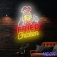 thumbnail image 4 of Handmadetneonsign Fried Chicken Neon Sign, Chicken Chef Led Sign, Fried Chicken Open Wall Art, Fast Food Wall Decor 77241, 4 of 5