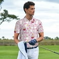 thumbnail image 3 of Haiem Easter Rabbit Pattern Mens Polo Shirts Quick Dry Short Sleeve Golf T Shirt Performance Moisture Wicking Casual Workout-Small, 3 of 6