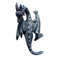 thumbnail image 2 of Black Flying Dragon Head and Tail Swinging Garden Pendant Garden Home Decoration Ornaments Resin Crafts, 2 of 5