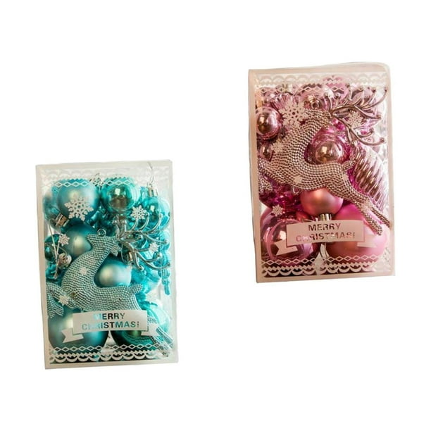 Decoraciones navideñas con estilos únicos y originales Azul rosado