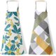 thumbnail image 1 of Paquete de 2 delantales con pechera para mujer, delantal de cocina de lino y algodón suave con bolsillos ajustables, lavable a máquina oso de fresa  Hogar, 1 of 6