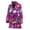 566, variant on Purple Girly Unicorn Pattern Women Bathrobe One Size Univeral Fits Fashion Lightweight Plush Fleece Long Robe For Women