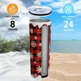 thumbnail image 3 of Christmas Red Buffalo Plaid Gifts for Women Men, 20 Oz Tumbler with Lid and Straw, Snowflake Stainless Steel Insulated Travel Coffee Cup, Winter Holiday Water Bottle for Him Her, 3 of 6