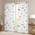 thumbnail image 2 of Castle Fairy Kids Cartoon Plane Black Out Curtains,Transportation Theme Curtains Pack of 2 (42x63 Each),Kawaii Airplane Bedroom Curtains,Lightweight Room Decor, 2 of 6