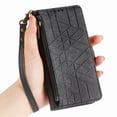 thumbnail image 3 of Nalacover Case for Samsung S21 Ultra, with RFID Blocking Card Slot Holder, Magnetic Flip Folio Purse Case, PU Leather Zipper Handbag with Detachable Lanyard Strap for Samsung Galaxy S21 Ultra, Black, 3 of 12