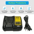 thumbnail image 4 of DCB105 Rapid Battery Charger Compatible with Dewalt 12V/20V Max Lithium-ion Battery DCB206 DCB204 DCB200-2 Replacement for DCB101 DCB105 DCB112 DCB115 Battery Charger, 4 of 7