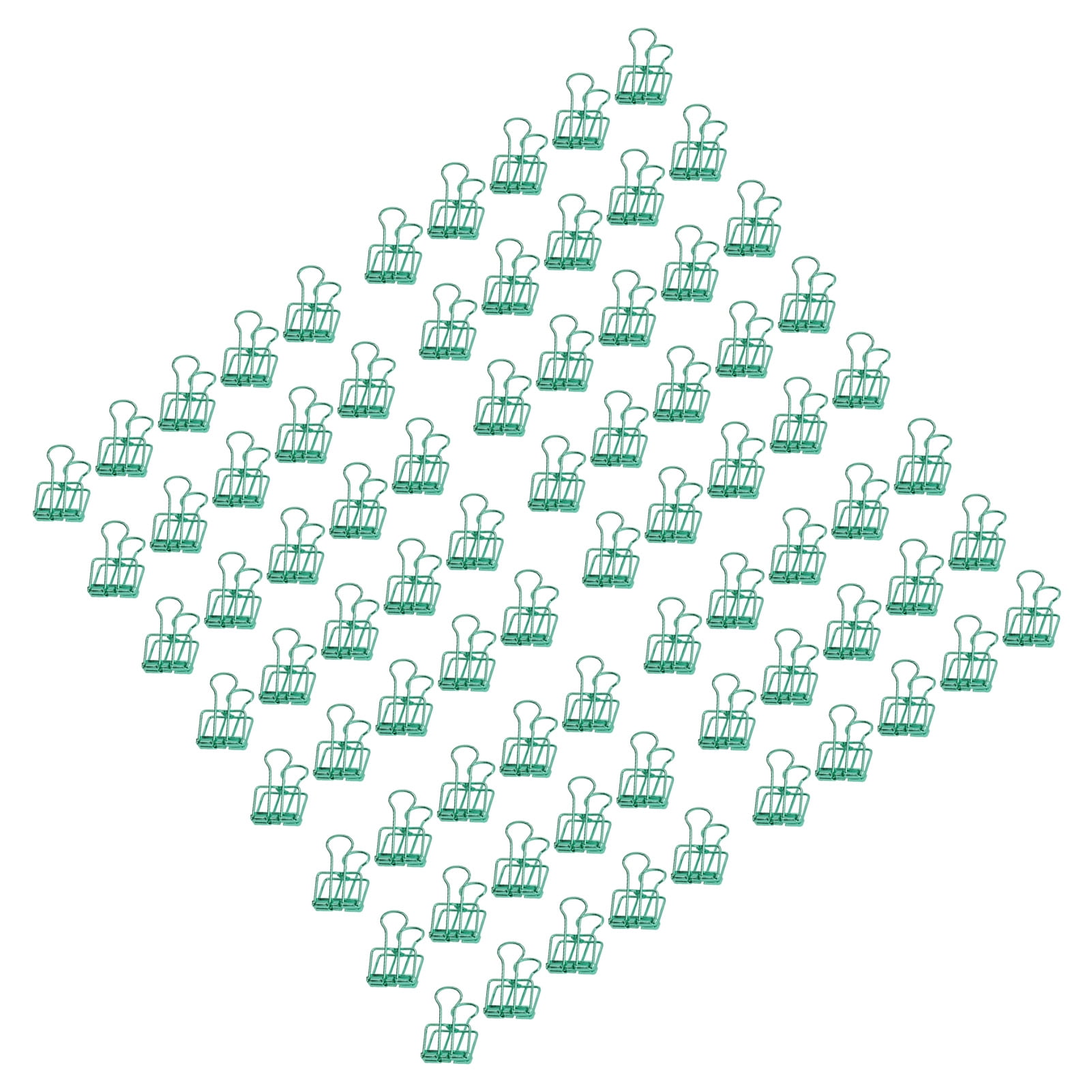Yajisi 80-Piece 19mm (0.75 in) Small Metal Hollow Binder Clips Strong Clamping Paper Clamps, Green