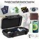 thumbnail image 4 of Caja fuerte portátil, caja fuerte segura, mini caja fuerte de viaje antirrobo impermeable con cuerda de alambre extraíble, caja fuerte de seguridad para el hogar, oficina, hotel, viajes, etc.(Negro), 4 of 5