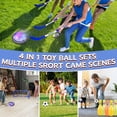 thumbnail image 2 of 4 in 1 Led Lighted Levitation Soccer Hockey Bowling Set, Levitation Soccer Set, Levitation Soccer Set with 2 Goals, Rechargeable Indoor/Outdoor Children's Play Toys for Kids, No Age Limit, Boys Girls, 2 of 7