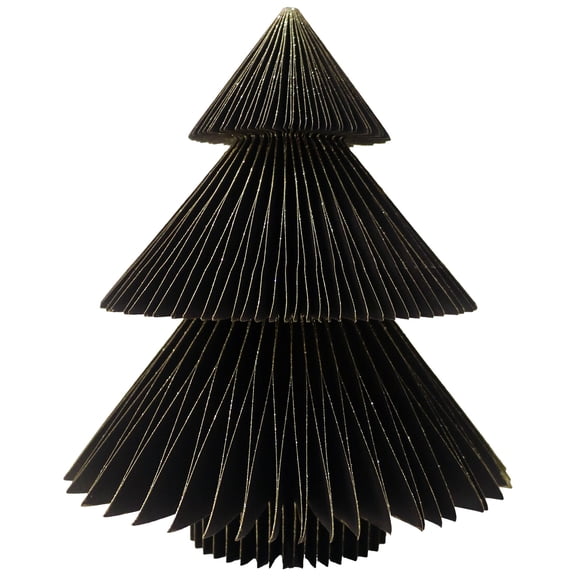 Briarwood Lane Christmas Honeycomb Paper Decor 7.87x7 Black Tree Honeycomb - Large Magnetic For Christmas Honeycomb Paper Decor Party Centerpiece Decoration