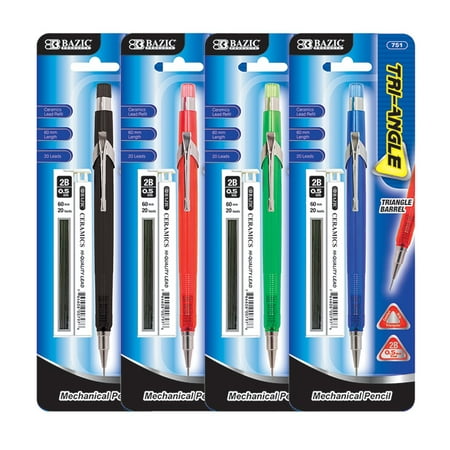 (Price/Case of 144)Bazic Products 751-144 0.7 Mm Triangle Mechanical Pencil W/ Ceramics High-Quality