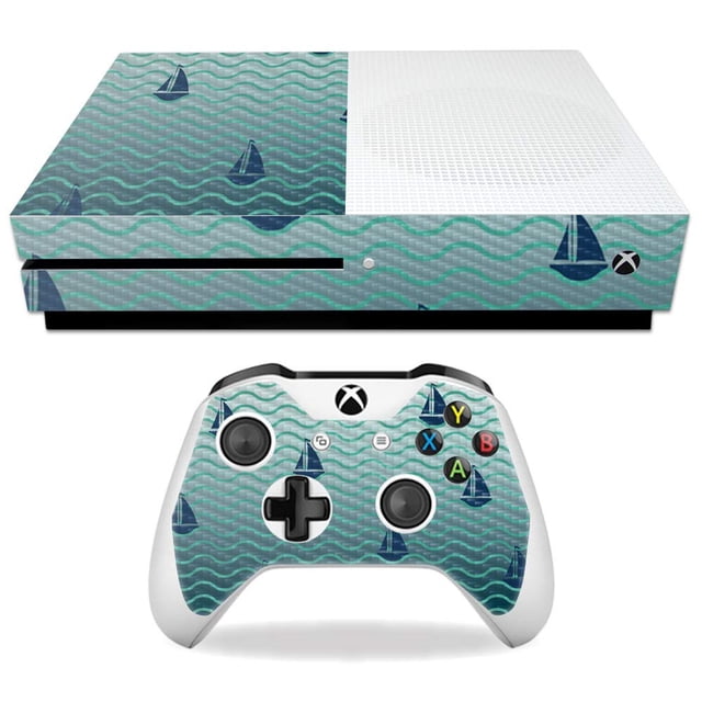 MightySkins Carbon Fiber Skin for Microsoft Xbox One S - Smooth Sailing | Protective, Durable Textured Carbon Fiber Finish | Easy to Apply, Remove, and Change Styles | Made in The USA