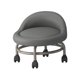 thumbnail image 5 of Taburete bajo con ruedas Taburetes con escalones Fácil de mover Cómodo asiento Rodillo de cuero gris, 5 of 9