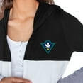 thumbnail image 3 of Women's Gameday Couture  Black UNC Wilmington Seahawks Colorblock Hooded Cardigan, 3 of 3