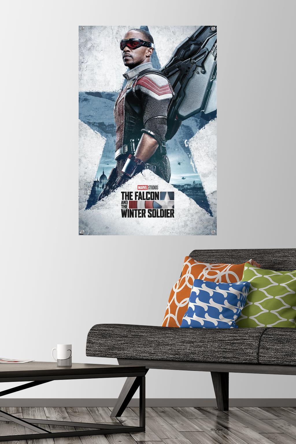 Marvel Falcon and Winter Soldier - Falcon One Sheet Wall Poster with Pushpins, 22.375" x 34"