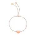 thumbnail image 1 of 14k Rose Gold Adjustable Heart Bracelet 9.25 in, 1 of 2