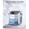 thumbnail image 2 of Havato Ice Makers Countertop with Handle, 26.5 Lbs / 24 H, 8 Cubes in 6 Mins, Portable Ice Machine with Self-Cleaning, Perfect for Home Kitchen (Grey), 2 of 8