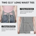 thumbnail image 6 of Black White Gingham Checkered Pattern Apron-Garden Aprons for Women with Pockets-Cotton Linen Waterproof Kitchen Cooking Gardening Aprons Adjustable for Kitchen,Cooking,BBQ and Salon 33x27 Inch, 6 of 7