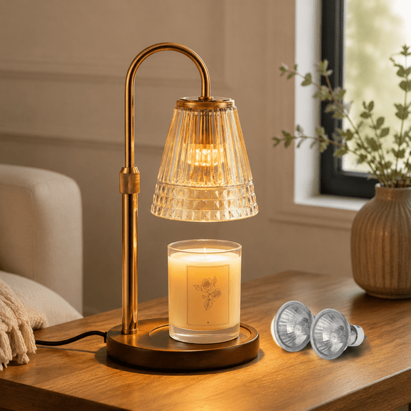 Candle Warmer Lamp with Timer Dimmable, Lamp Candle Warmer Birthday Gifts for Women, Black Adjustable Wax Melter Warmer for Jar Candles, House Warming Gift Home Decor