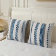 thumbnail image 3 of Juego de 2 fundas de almohada PLEPATE Boho Chenille de 45 x 45 cm, color azul, 3 of 9