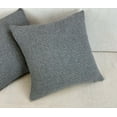 thumbnail image 2 of Aiking Pack of 2 Soft Decorative Knitted Double-Cable Sweater Cozy Euro Pillow Shams, 24x24 inch, Gray, 2 of 6