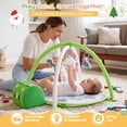 thumbnail image 6 of Babyeap Baby Play Gym Mat,Baby Play Activity Mat with 5 Detachable Toys and 30Ocean Ball,Newborn Infant Baby Essentials Gift,Green, 6 of 7