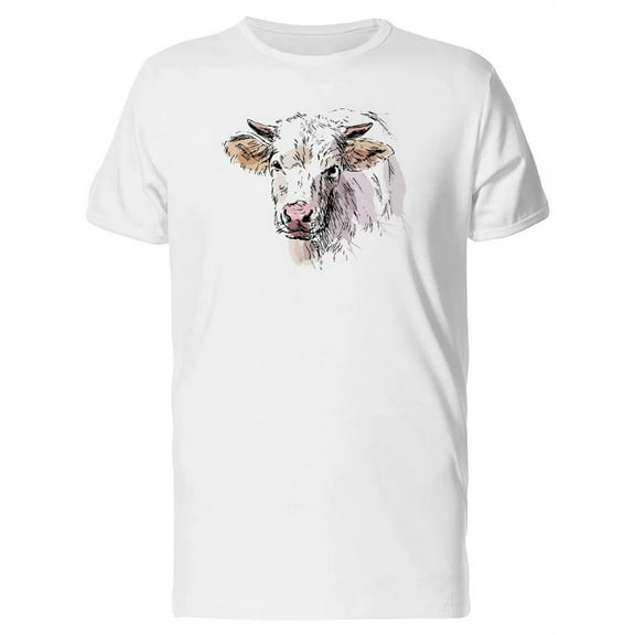 Color Ink White Cow Tee Men's -Image by Shutterstock